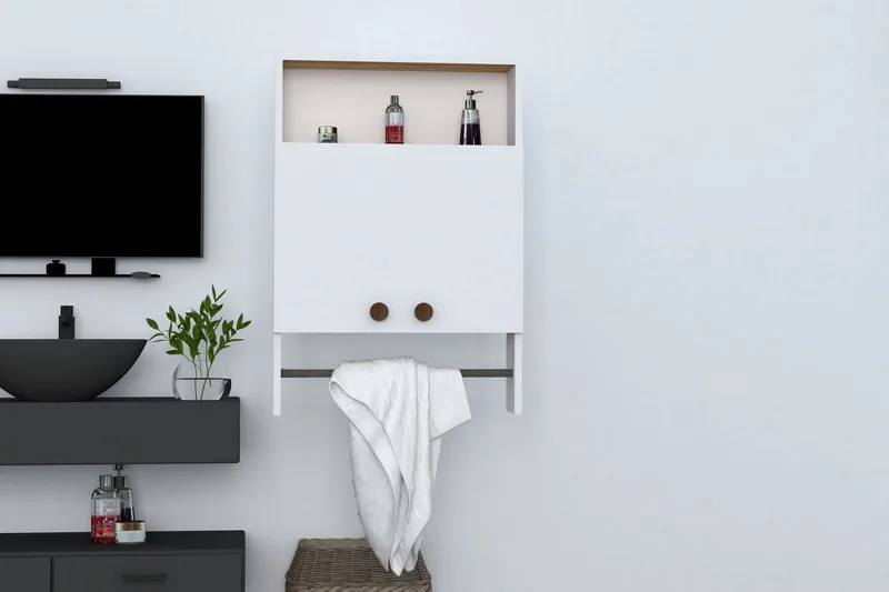 Giff Baderomskap 60 cm - Hvit - Oppbevaring - Skap - Oppbevaringsskap