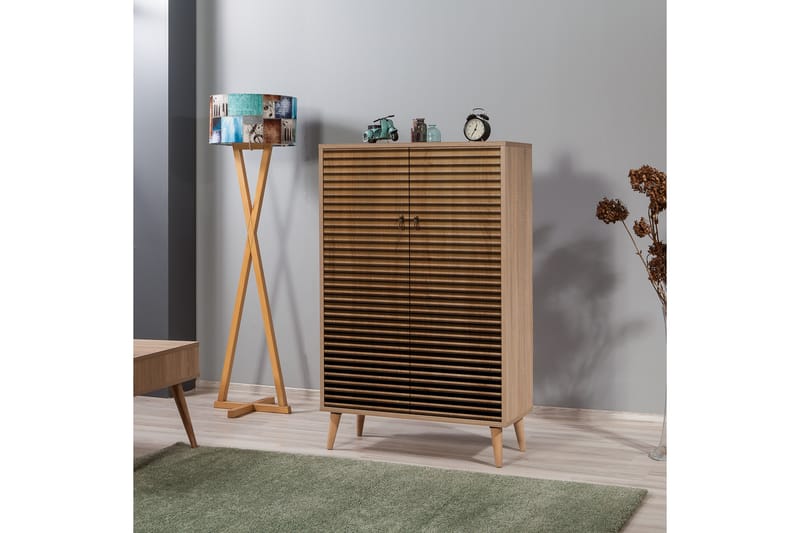 Oppbevaringsskap Gillberga 80 cm - Brun/Svart/Eik - Oppbevaringsskap