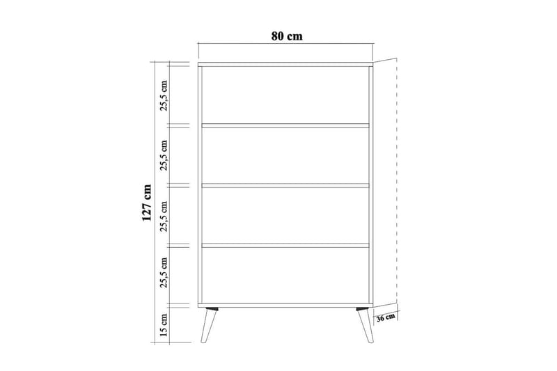 Oppbevaringsskap Gillberga 80 cm - Brun/Svart/Eik - Oppbevaringsskap