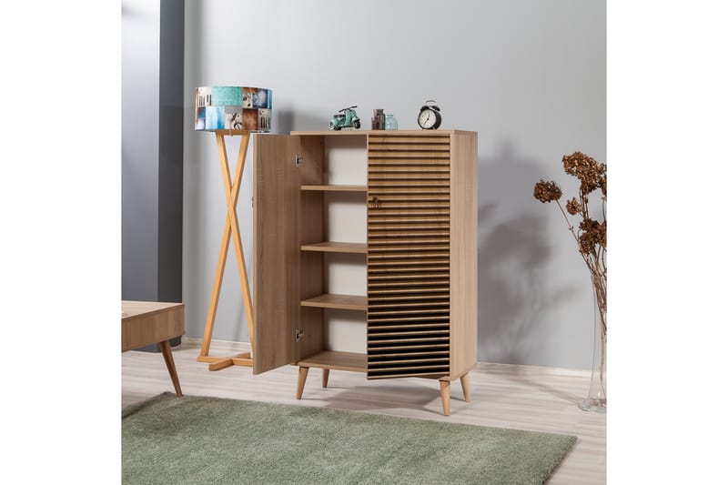 Oppbevaringsskap Gillberga 80 cm - Brun/Svart/Eik - Oppbevaringsskap