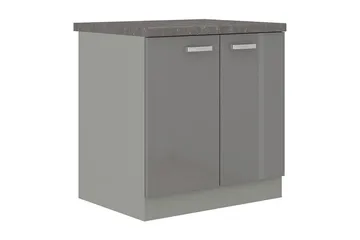 Grått Skap med Dører 80x60x82 cm - Oppbevaring - Skap - Oppbevaringsskap
