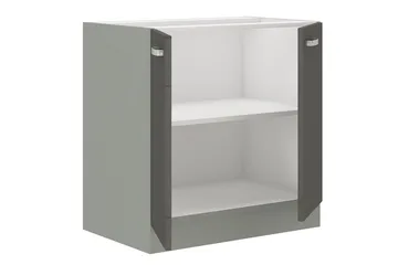 Grått Skap med Dører 80x60x82 cm - Oppbevaring - Skap - Oppbevaringsskap