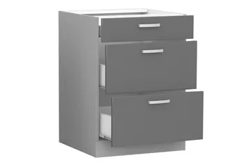 Grey Skap med Skuffer 60x52x82 cm - Oppbevaring - Skap - Oppbevaringsskap