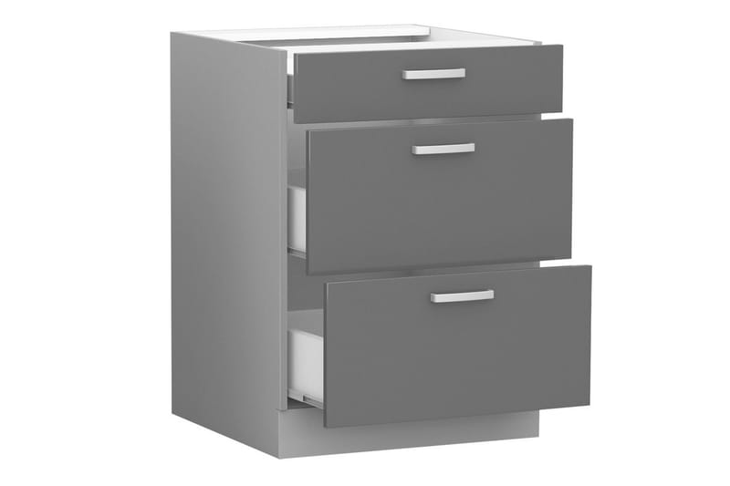Grey Skap med Skuffer 60x52x82 cm - Oppbevaring - Skap - Oppbevaringsskap