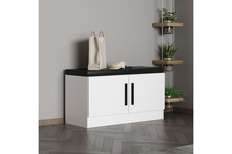 Hew Garderobeskap 90x35 cm - Hvit - Oppbevaring - Skap - Oppbevaringsskap