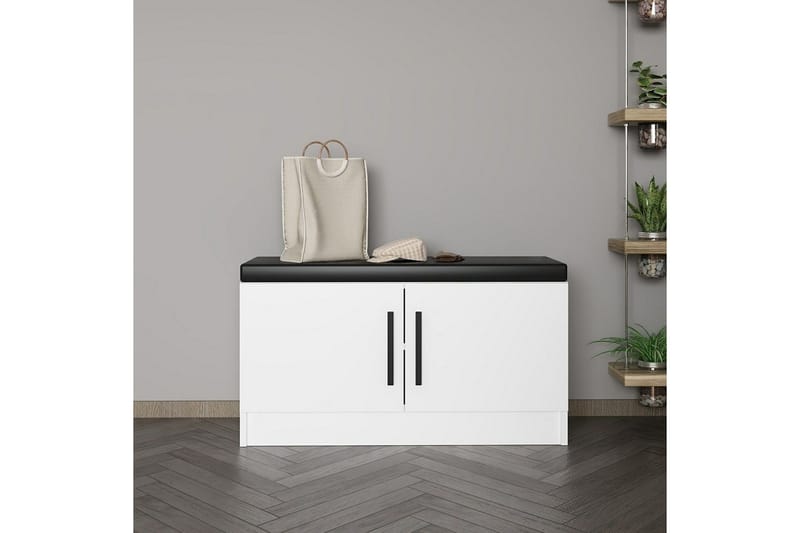 Hew Garderobeskap 90x35 cm - Hvit - Oppbevaring - Skap - Oppbevaringsskap