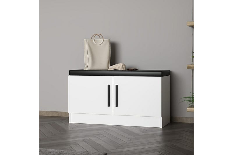 Hew Garderobeskap 90x35 cm - Hvit - Oppbevaring - Skap - Oppbevaringsskap