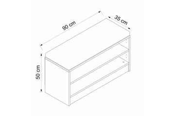 Hew Garderobeskap 90x35 cm - Valnøtt - Oppbevaring - Skap - Oppbevaringsskap