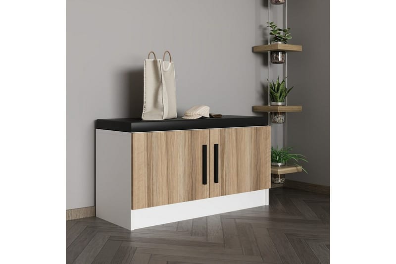 Hew Garderobeskap 90x35 cm - Valnøtt - Oppbevaring - Skap - Oppbevaringsskap