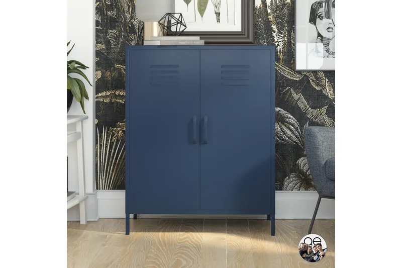 Highboard Bradford Mørkeblå - Dorel Home - Oppbevaring - Skap - Oppbevaringsskap