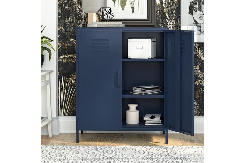 Highboard Bradford Mørkeblå - Dorel Home - Oppbevaring - Skap - Oppbevaringsskap