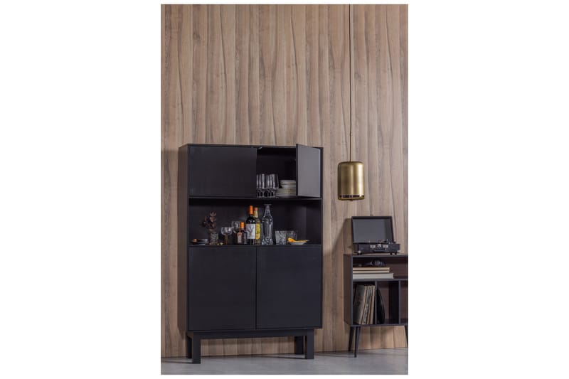 Highboard Cykko 40x100 cm - Svart - Oppbevaring - Skap - Oppbevaringsskap