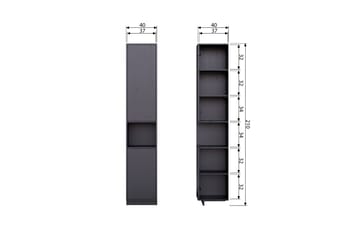 Highboard Cykko 40x40 cm - Svart - Oppbevaring - Skap - Oppbevaringsskap