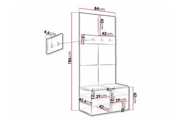 Highboard Dunvegan - Brun - Oppbevaring - Skap - Oppbevaringsskap