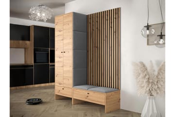 Highboard Dunvegan - Grå - Oppbevaring - Skap - Oppbevaringsskap