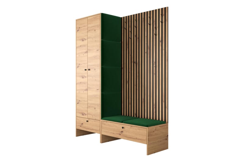 Highboard Dunvegan - Grøn - Oppbevaring - Skap - Oppbevaringsskap