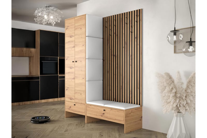 Highboard Dunvegan - Hvid - Oppbevaring - Skap - Oppbevaringsskap