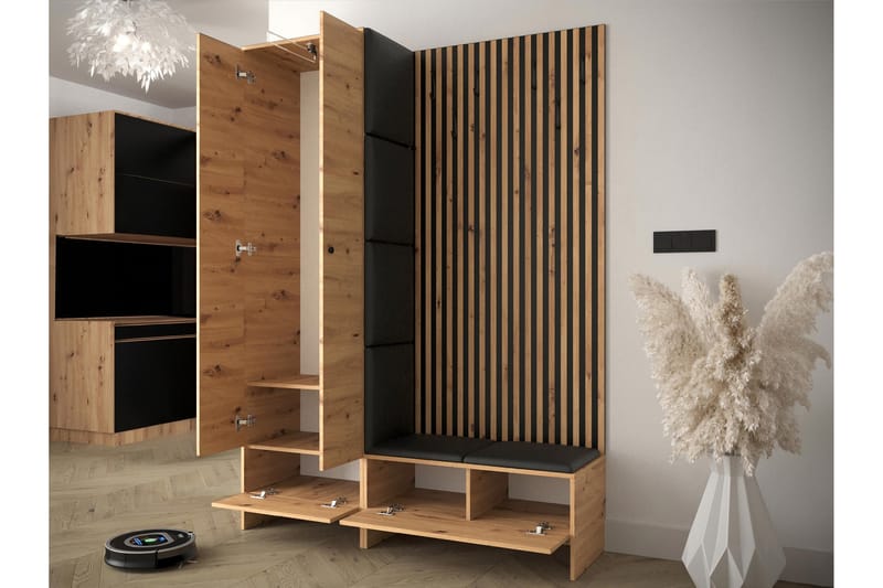 Highboard Dunvegan - Lyse brun - Oppbevaring - Skap - Oppbevaringsskap