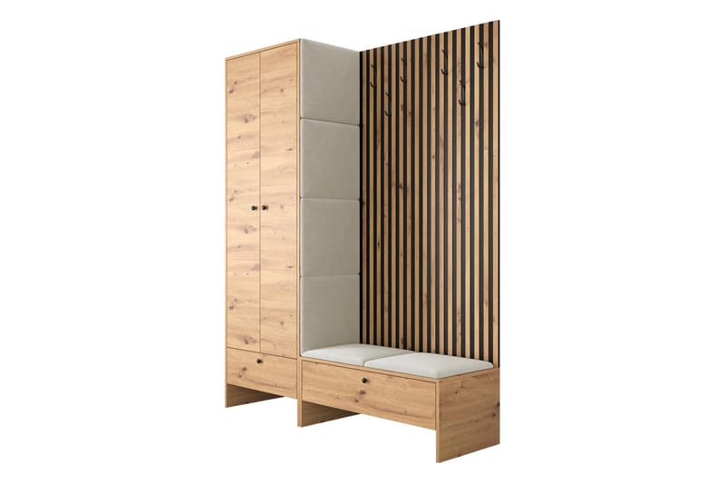 Highboard Dunvegan - Lyse brun - Oppbevaring - Skap - Oppbevaringsskap