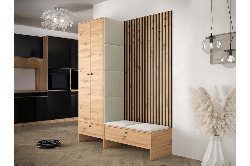 Highboard Dunvegan - Lyse brun - Oppbevaring - Skap - Oppbevaringsskap
