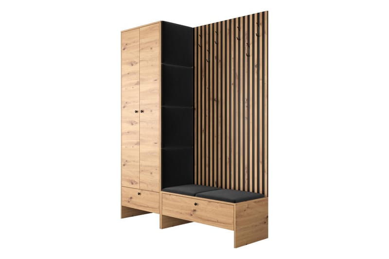 Highboard Dunvegan - Svart - Oppbevaring - Skap - Oppbevaringsskap