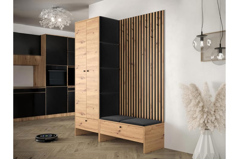 Highboard Dunvegan - Svart - Oppbevaring - Skap - Oppbevaringsskap