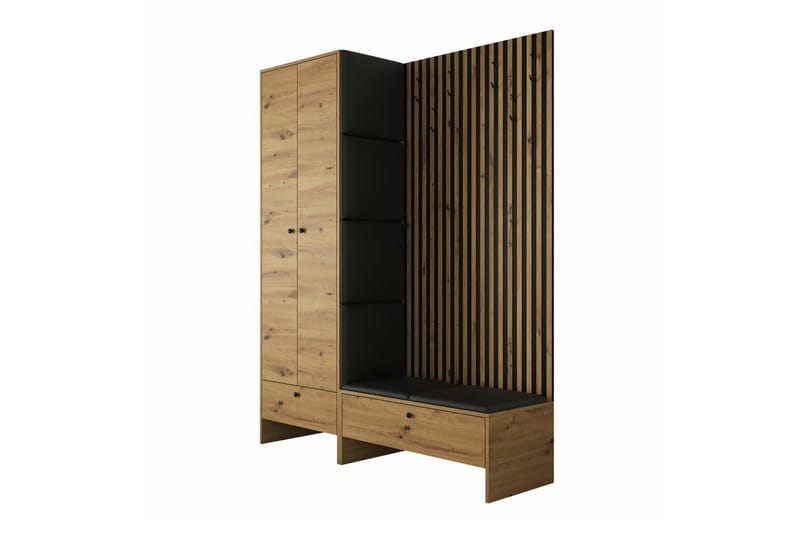 Highboard Dunvegan - Svart - Oppbevaring - Skap - Oppbevaringsskap