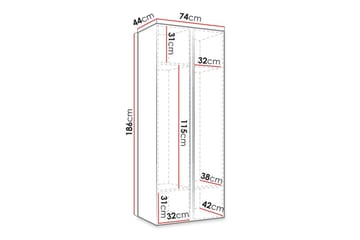 Highboard Dunvegan - Svart - Oppbevaring - Skap - Oppbevaringsskap
