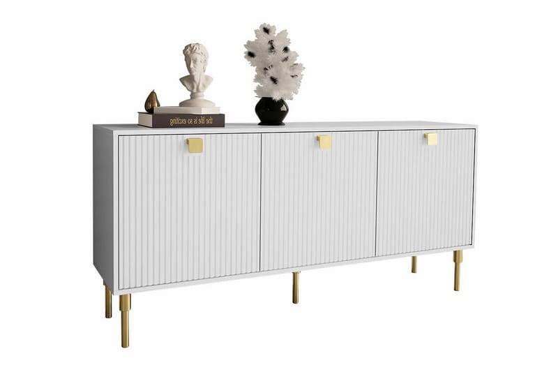 Highboard Glenndale - Hvid - Oppbevaring - Skap - Oppbevaringsskap
