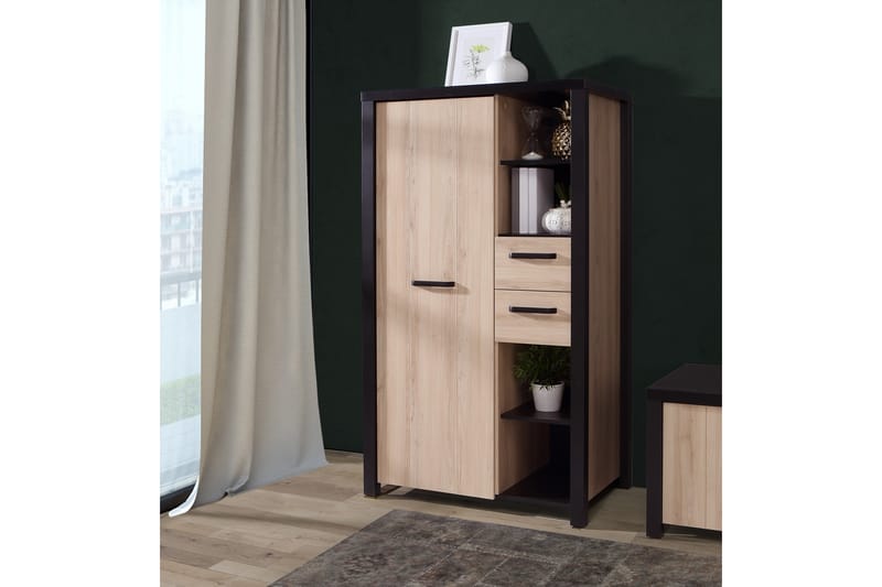Highboard Havdar 53x91 cm - Brun/Svart - Oppbevaring - Skap - Oppbevaringsskap