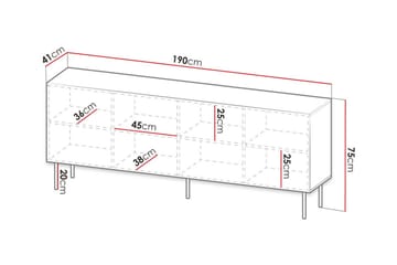 Highboard Juniskär - Svart - Oppbevaring - Skap - Oppbevaringsskap
