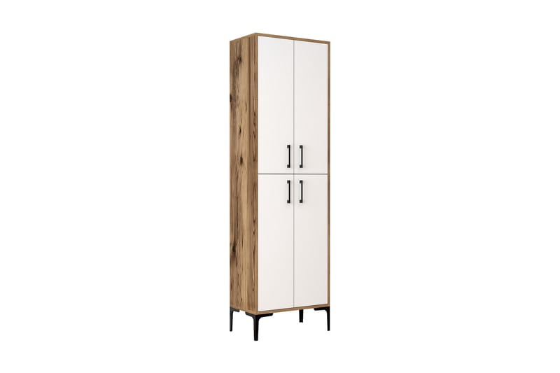 Highboard Kotzen 60x35 cm - Mørkebrun/Hvit - Oppbevaringsskap