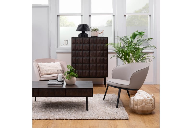 Highboard Medric 90x129 cm - Brun - Oppbevaring - Skap - Oppbevaringsskap