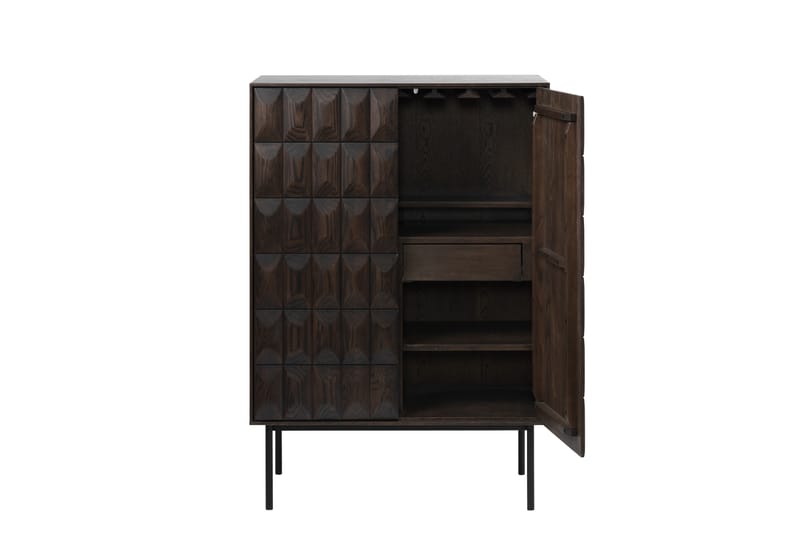Highboard Medric 90x129 cm - Brun - Oppbevaring - Skap - Oppbevaringsskap