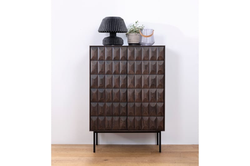 Highboard Medric 90x129 cm - Brun - Oppbevaring - Skap - Oppbevaringsskap