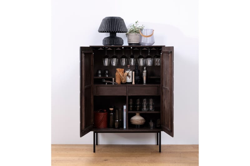 Highboard Medric 90x129 cm - Brun - Oppbevaring - Skap - Oppbevaringsskap