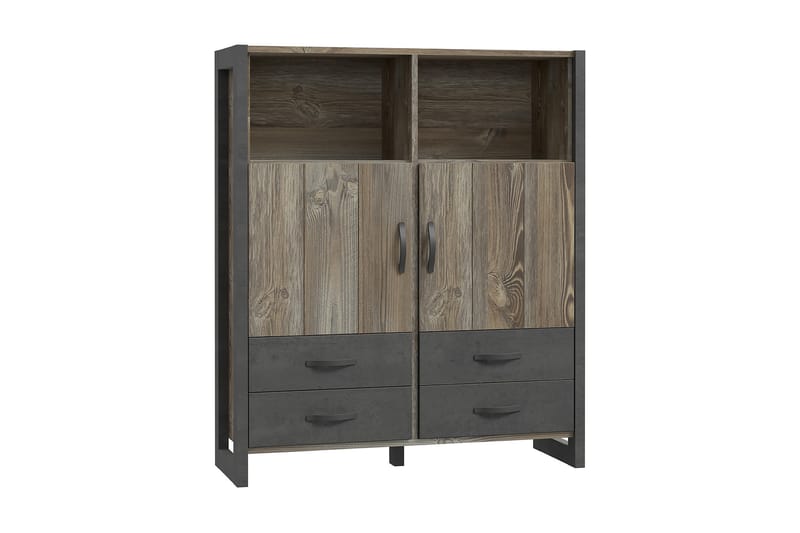 Highboard Strelcha 44x130 cm - Brun/Grå - Oppbevaringsskap