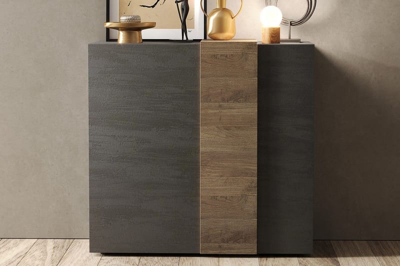 Highboard Venesa 44x121x168 cm - Grå/Taupe - Oppbevaringsskap