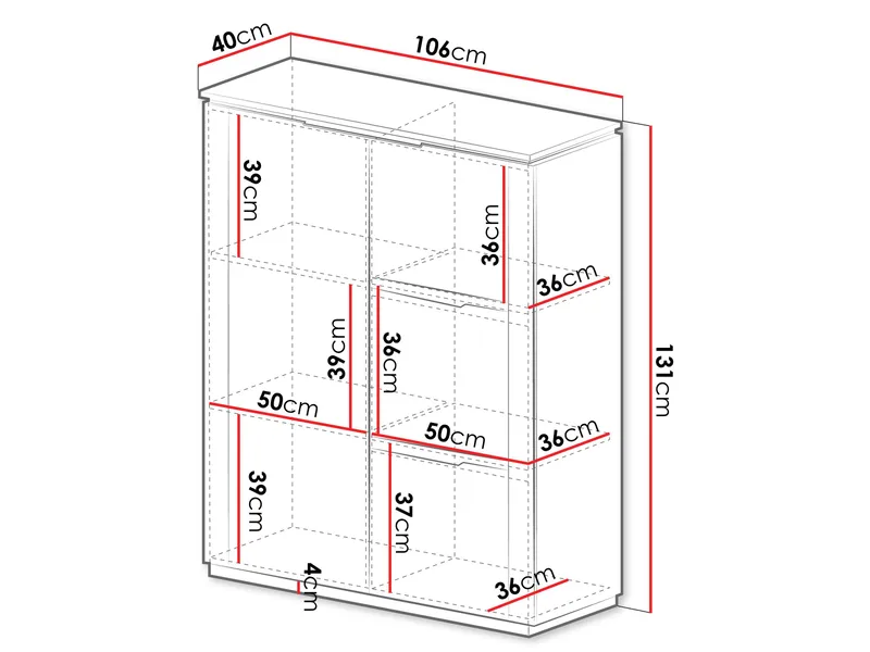 Hilafin Høyskap - Oppbevaring - Skap - Oppbevaringsskap