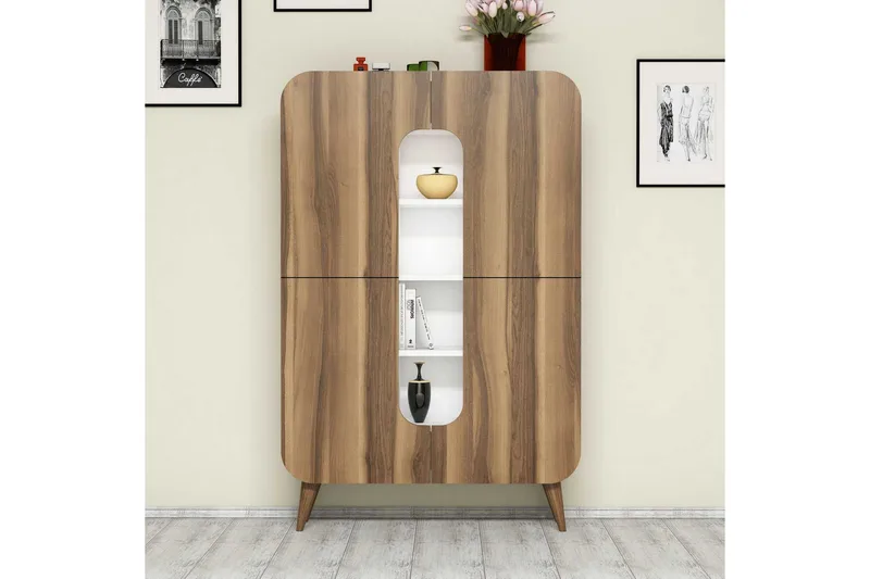 Hovdane Klesskap 108 cm, Brun/Hvit