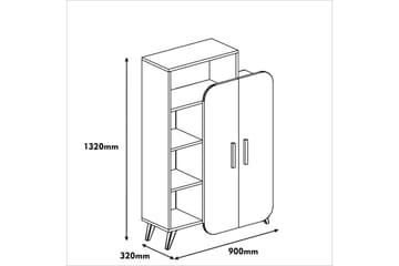 Hovdane Klesskap 90 cm - Brun - Oppbevaring - Skap - Oppbevaringsskap