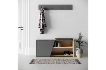 Jektvik Skoskap 104x37 cm - Natur/Antrasitt - Oppbevaring - Skap - Oppbevaringsskap