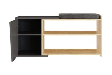 Jektvik Skoskap 104x37 cm - Natur/Antrasitt - Oppbevaring - Skap - Oppbevaringsskap