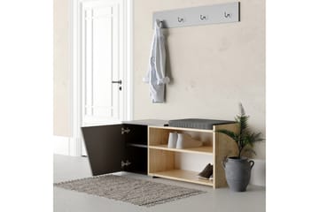 Jektvik Skoskap 104x37 cm - Natur/Antrasitt - Oppbevaring - Skap - Oppbevaringsskap