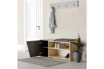 Jektvik Skoskap 104x37 cm - Natur/Antrasitt - Oppbevaring - Skap - Oppbevaringsskap