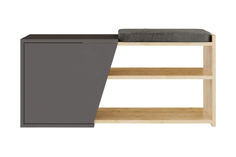 Jektvik Skoskap 104x37 cm - Natur/Antrasitt - Oppbevaring - Skap - Oppbevaringsskap