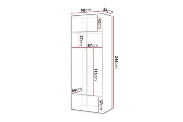 Juniskär Highboard - Hvid - Oppbevaring - Skap - Oppbevaringsskap