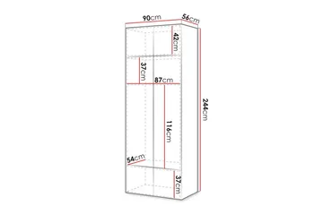 Juniskär Highboard - Hvid - Oppbevaring - Skap - Oppbevaringsskap