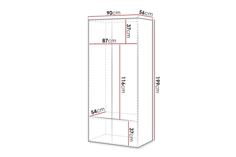 Juniskär Highboard - Hvid - Oppbevaring - Skap - Oppbevaringsskap