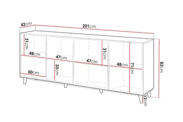 Juniskär Highboard Scandinavian Choice Black - Oppbevaring - Oppbevaringsmøbler - Sideboard & skjenk